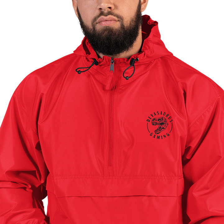 Devasaurus Black Embroidered Champion Packable Jacket product image (1)