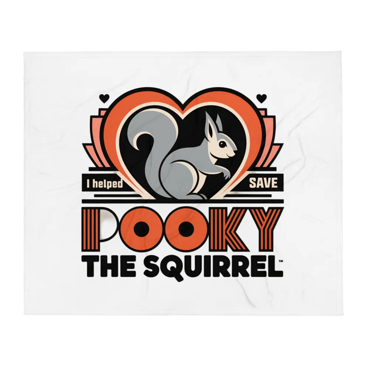 Ultra soft and plushy Blanket: I helped save pooky the squirrel, reds, vegas 30s-60s product image (2)
