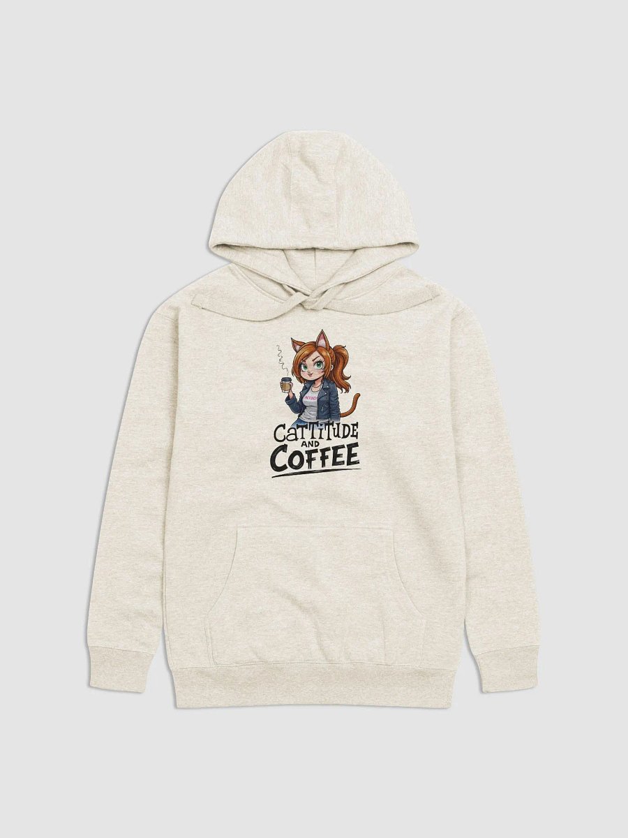 Cat-Titude and Coffee Premium Hoodie product image (7)
