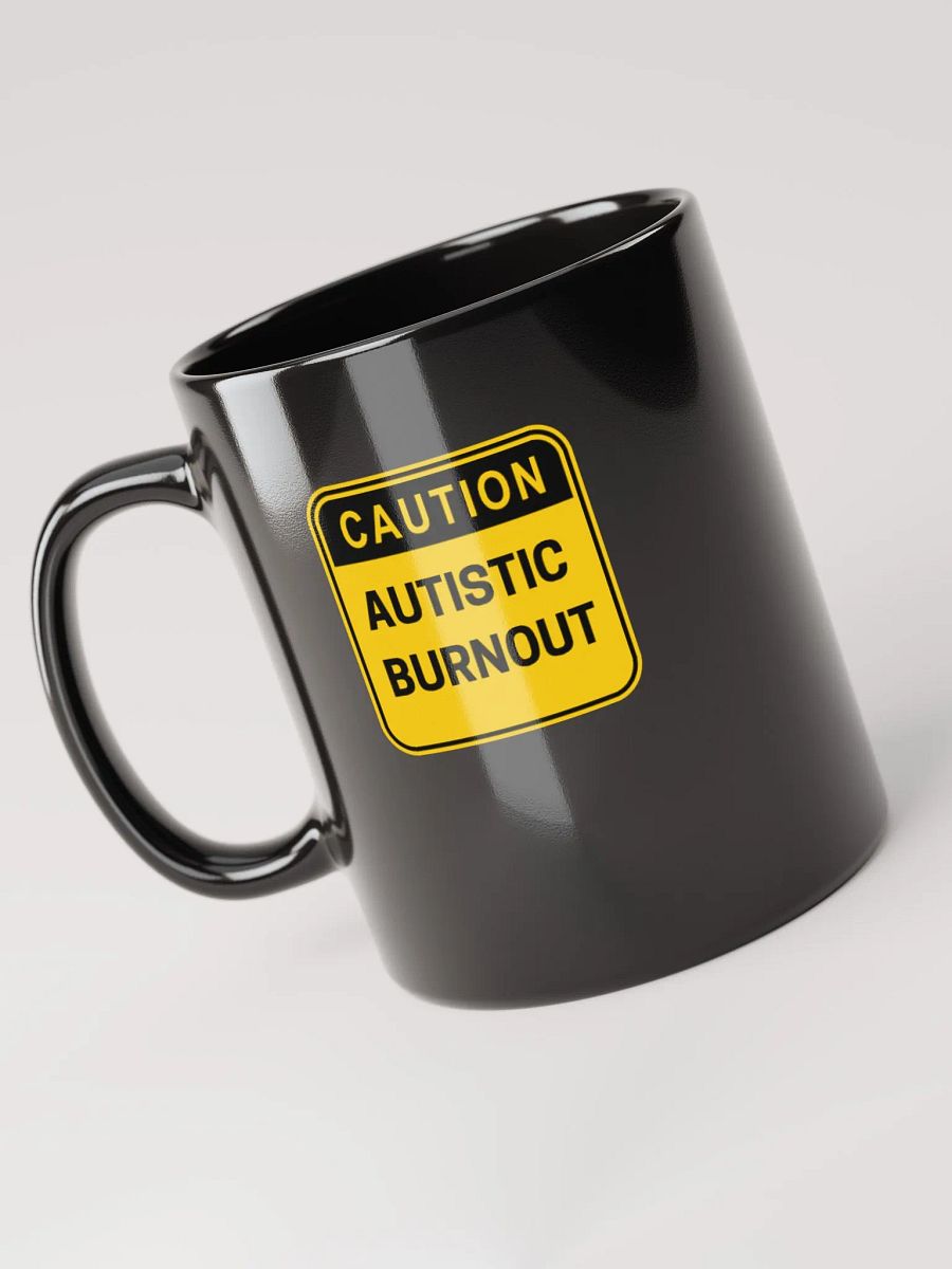 CAUTION: ASD BURNOUT glossy black mug product image (4)