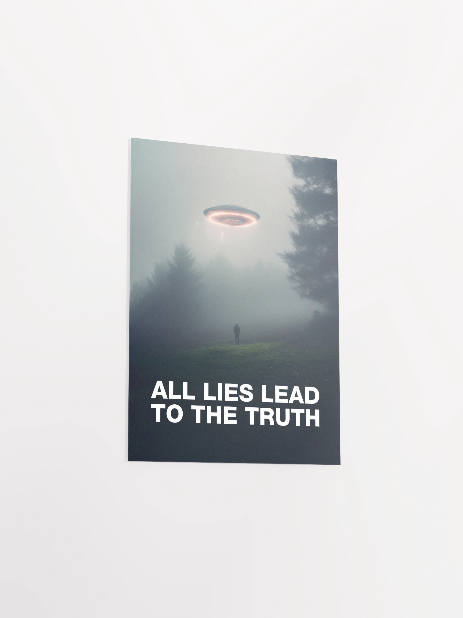 All Lies Lead to the Truth/The X-Files poster, S05E01 1997 — sci-fi poster, movie art, I want to believe poster, space print, aliens wall decor product image (8)