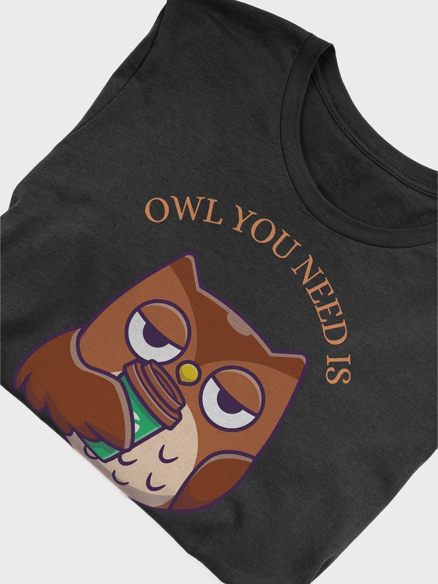 Whoo Needs Coffee? Owl Illustration T-Shirt product image (34)