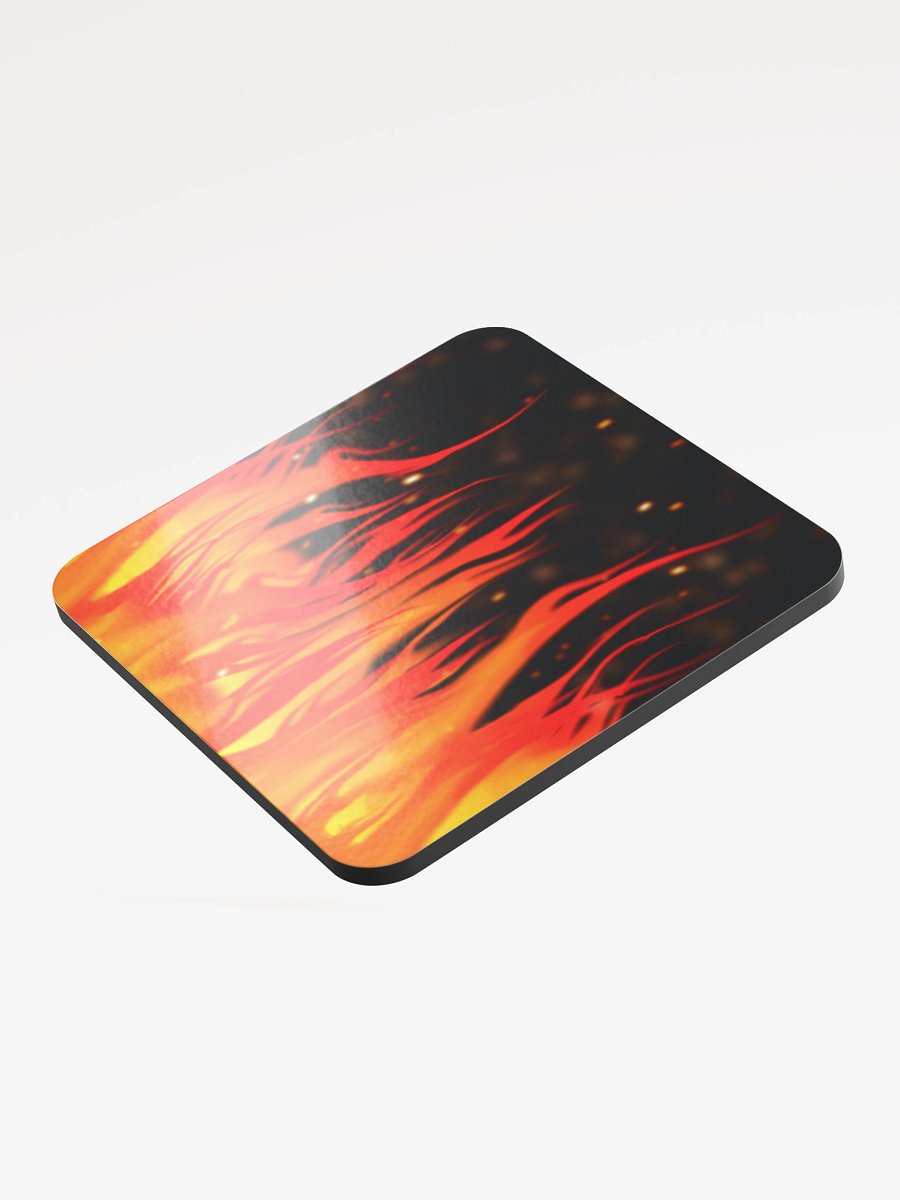 Art Fight 2025: "Fiery Embers" Glossed Cork Coaster product image (3)