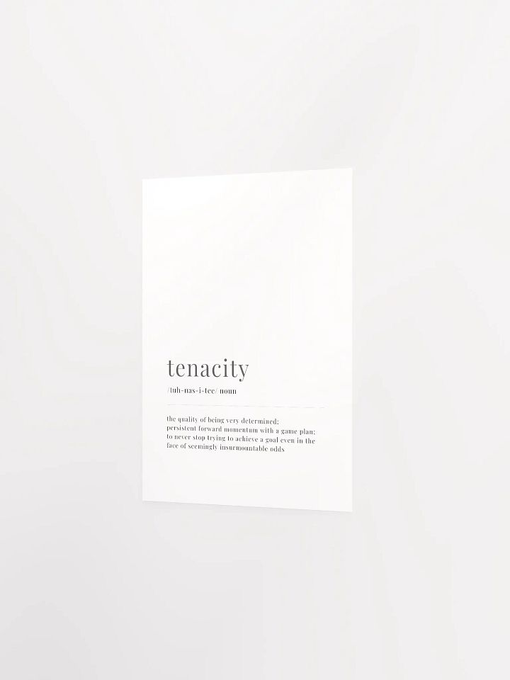 Tenacity Definition Poster Print product image (2)