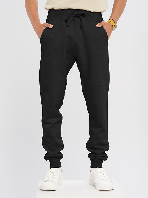 Black Crossover leggings with pockets - White APW Logo