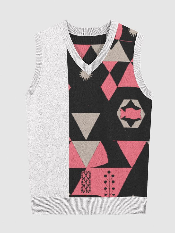 WINTER Geo Chic Knit V-Neck Vest product image (1)