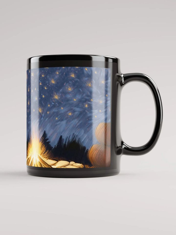 Campfire Companion: Black Glossy Mug for Dog Lovers and Outdoor Enthusiasts product image (2)