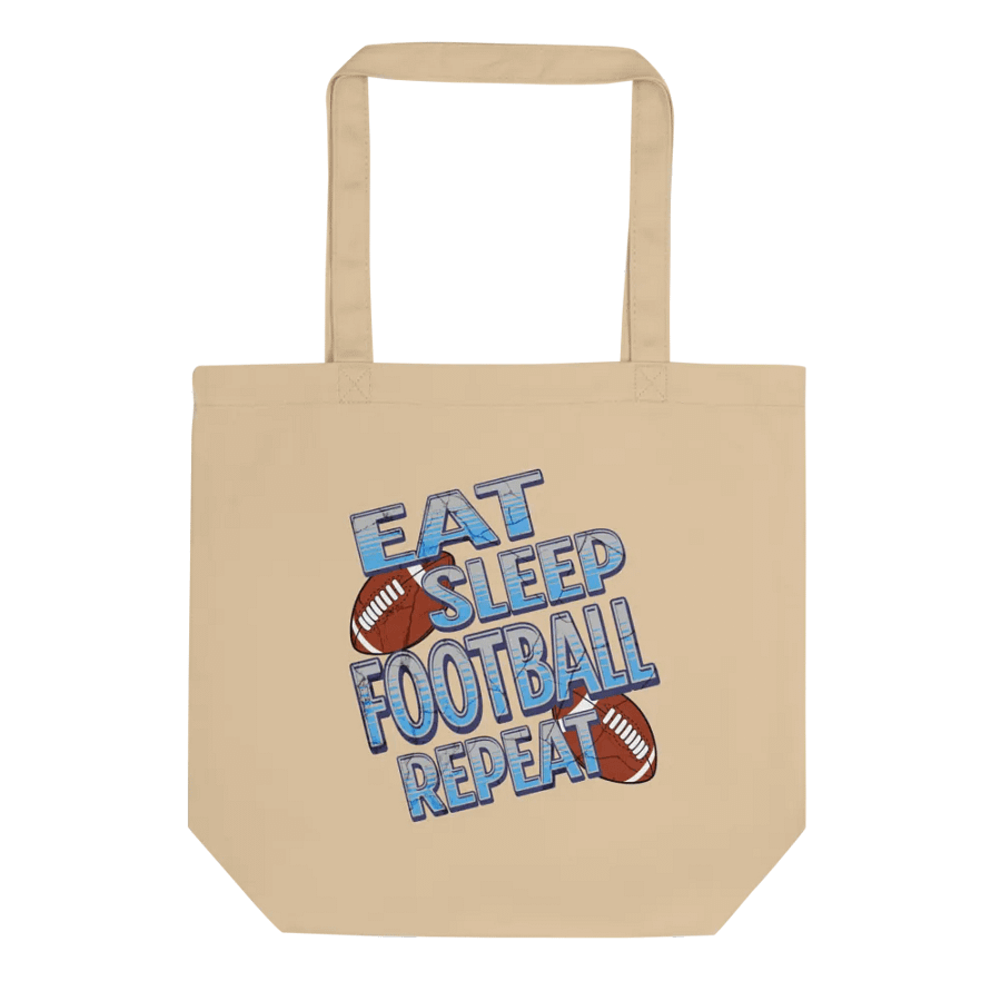 Eat Sleep Football Repeat Groove Tote Bag product image (1)