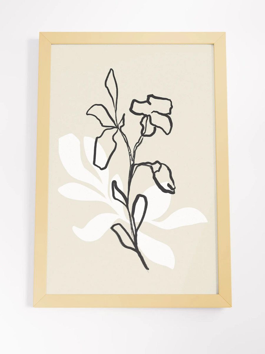Botanical Beauty Framed Line Art Poster | Elegant Minimalist Plant Design for Modern Interiors product image (5)