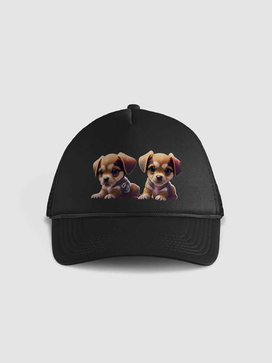 Valucap Foam Trucker Hat Design: puppies Use a warm color palette product image (1)
