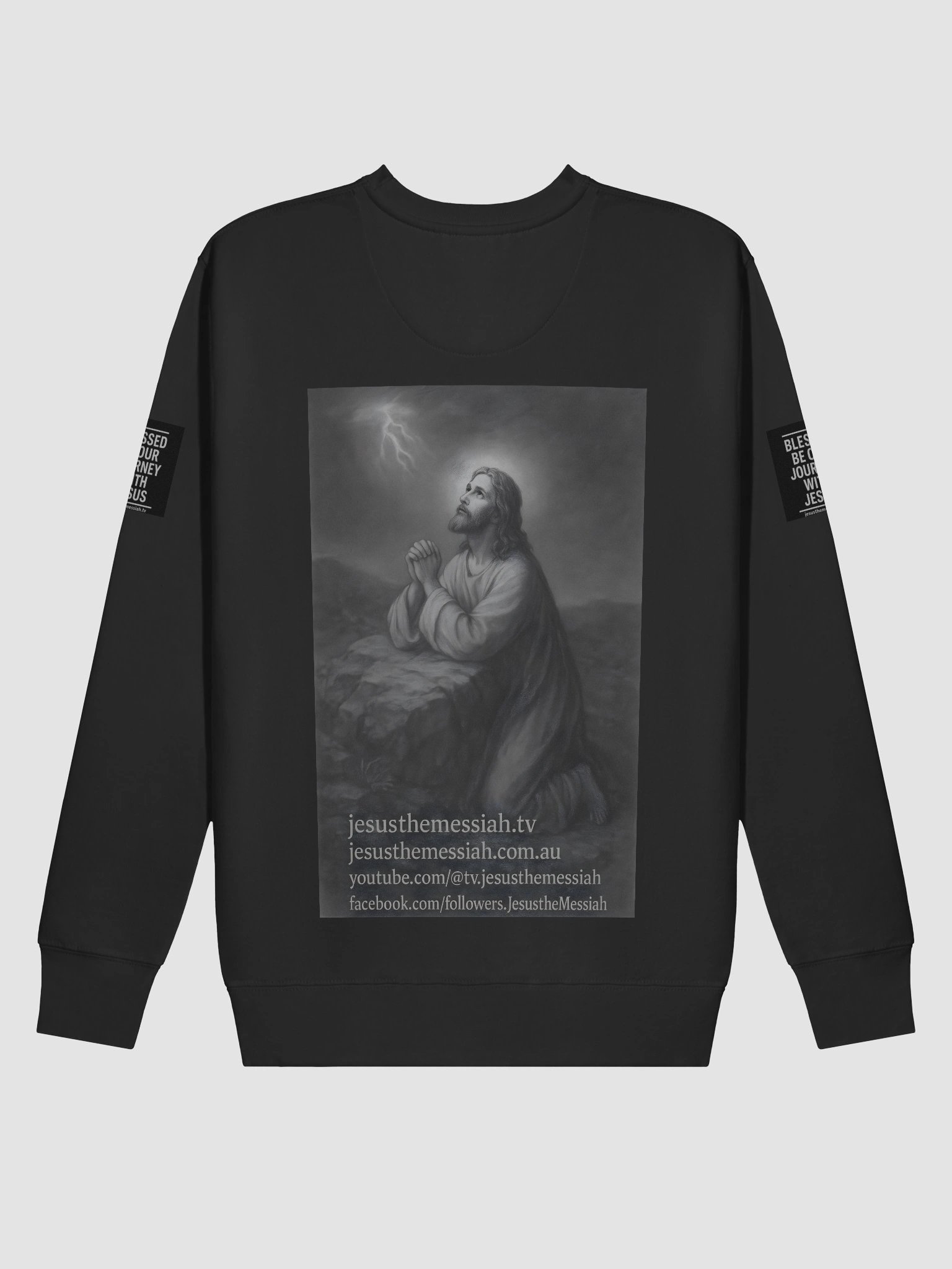 Jesus The Messiah Fleece Crewneck – “Blessed Journey” Prayer Edition product image (5)