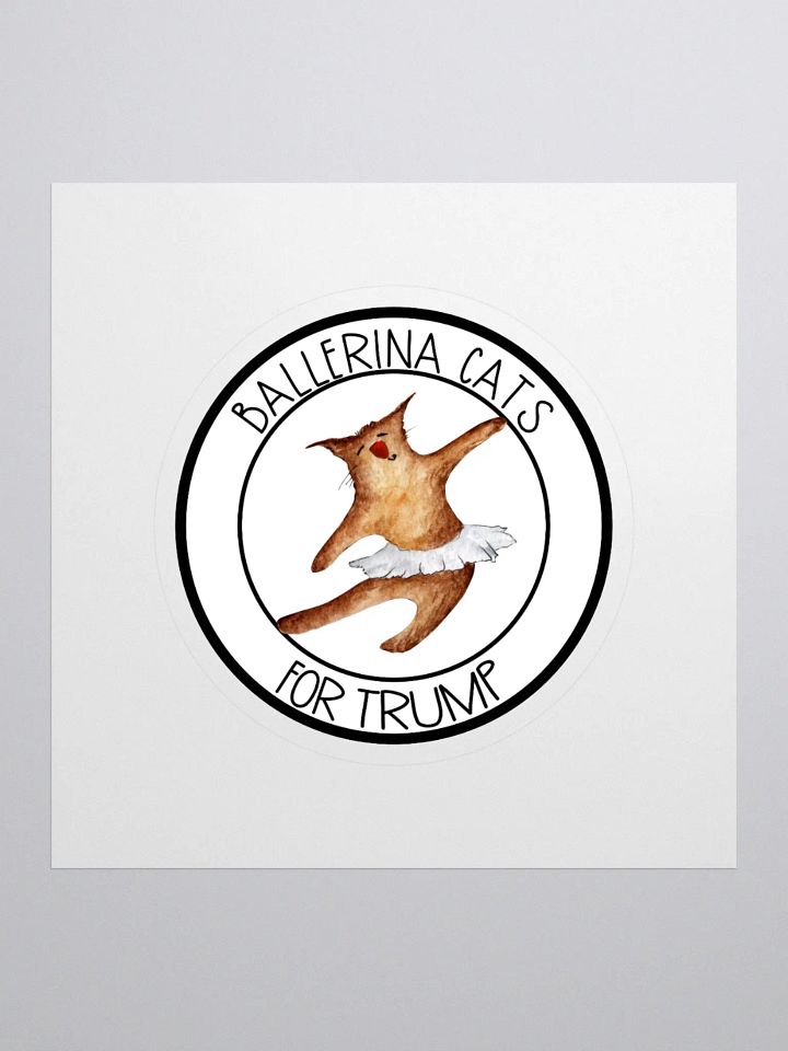 Dancing Ballerina Cat For Trump Sticker product image (1)