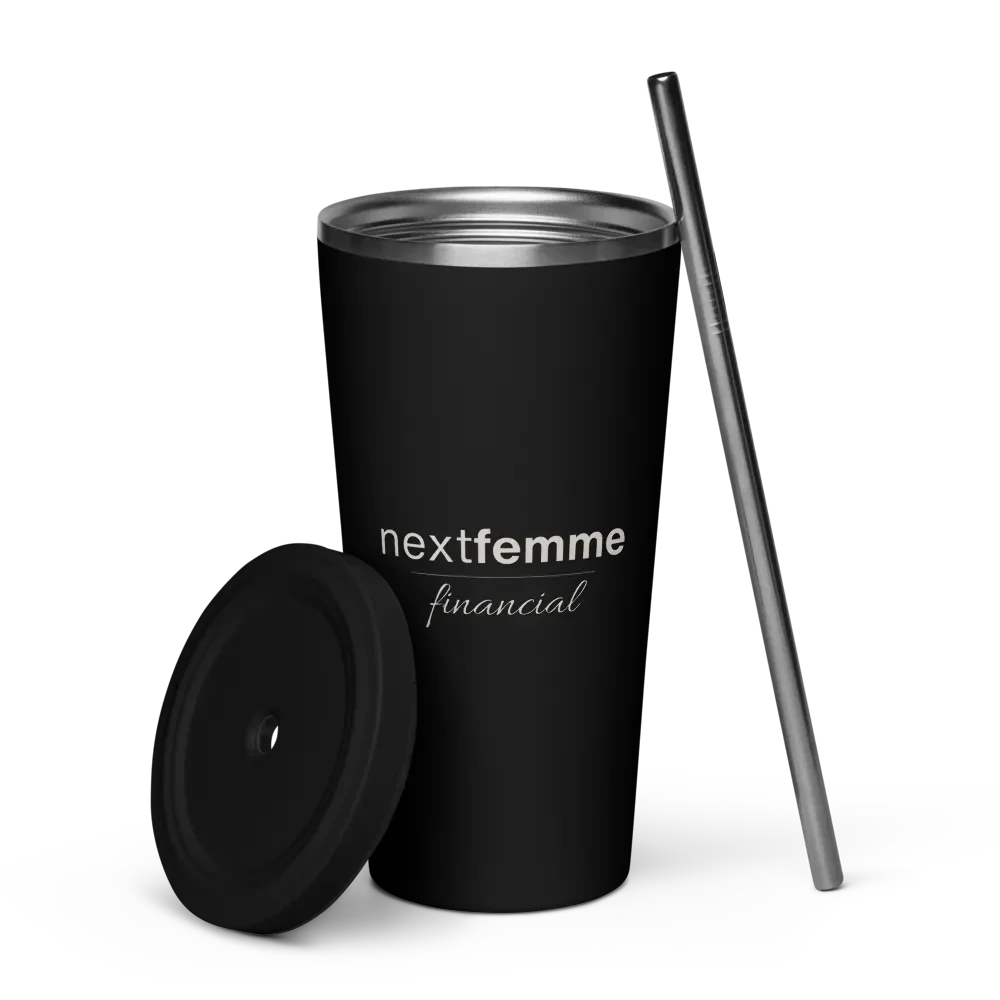 Insulated Tumbler Collection with Straw in Light Beige Logotype product image (6)