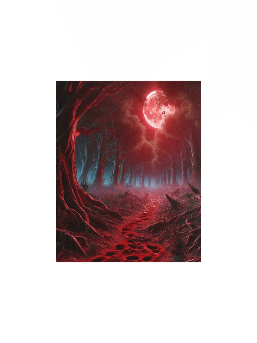 Red Forest Footsteps Enhanced Matte Paper Poster product image (1)