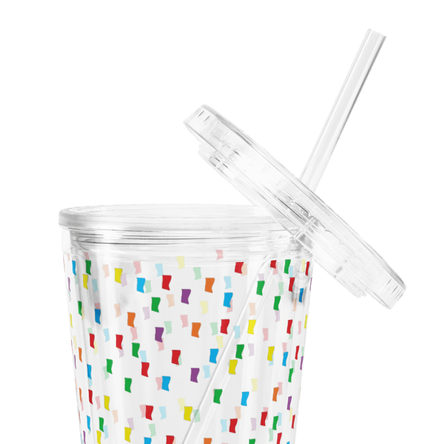 Confetti Double Wall Clear Plastic Tumbler (16oz.) product image (5)