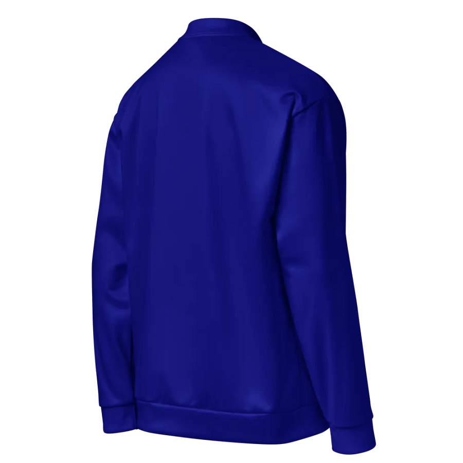 Plain Color Navy Blue Bomber Jacket product image (4)