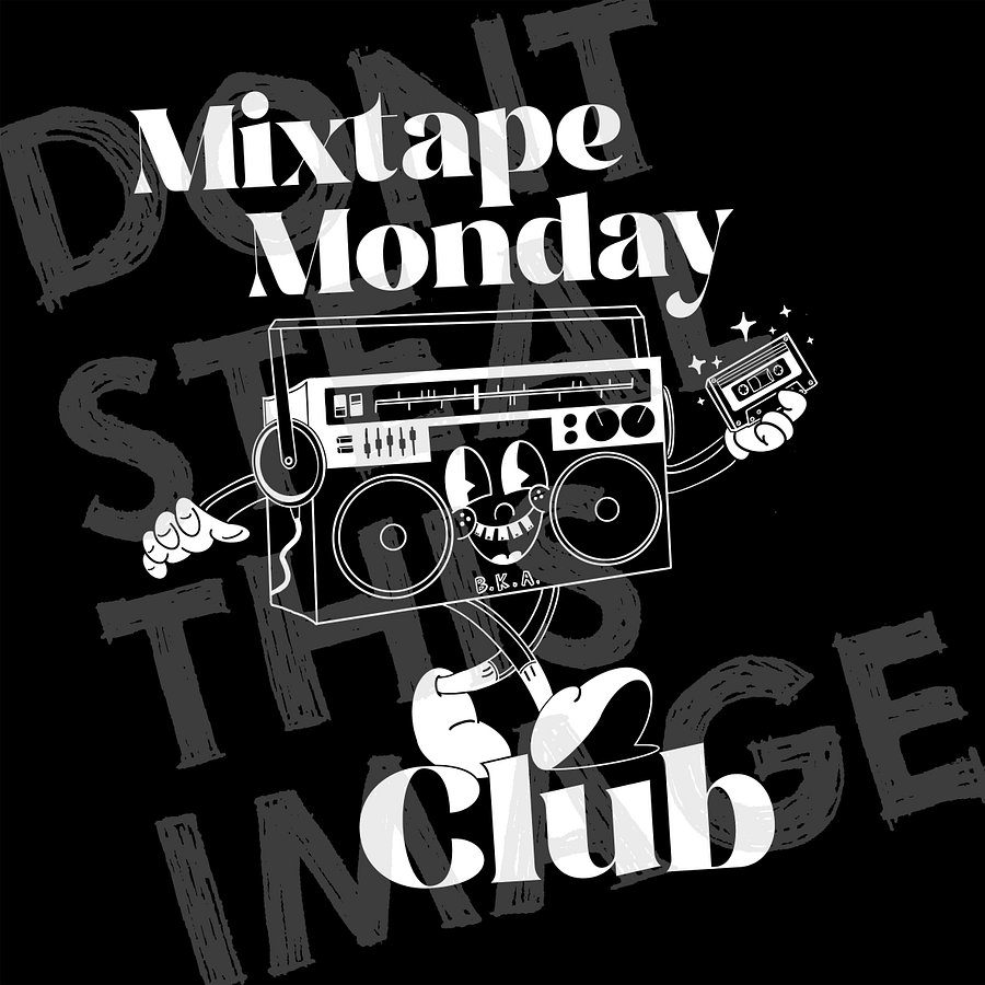 Mixtape Monday Club Sweatshirt // White on Black product image (3)