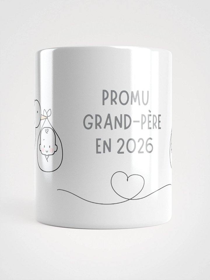 Mug Blanc - Promu Grand-Père en 2026 - Cigogne Annonce Naissance - Cadeau Original product image (1)