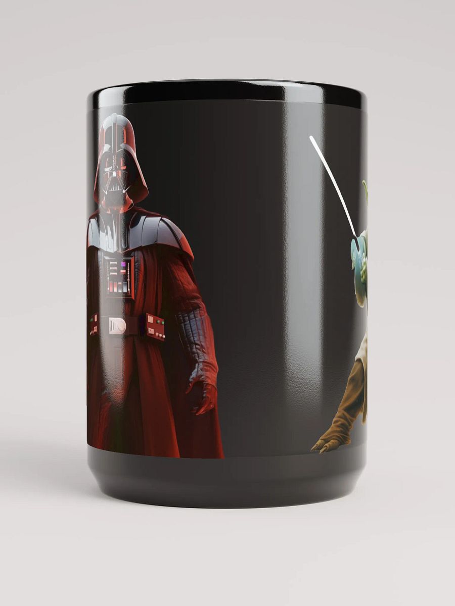 Vader vs Yoda Black Glossy Mug product image (4)