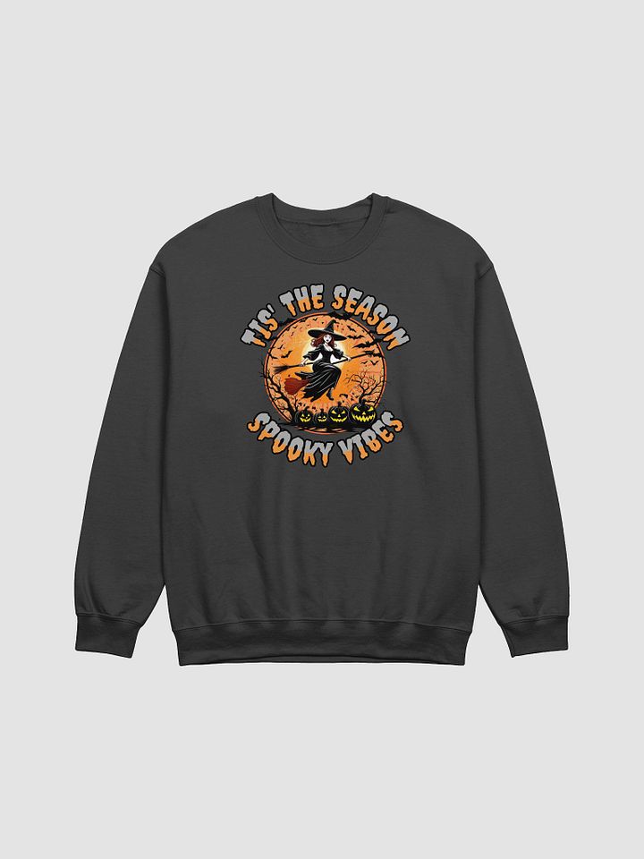 Tis The Season Spooky Vibes Witch Crewneck Sweatshirt product image (1)