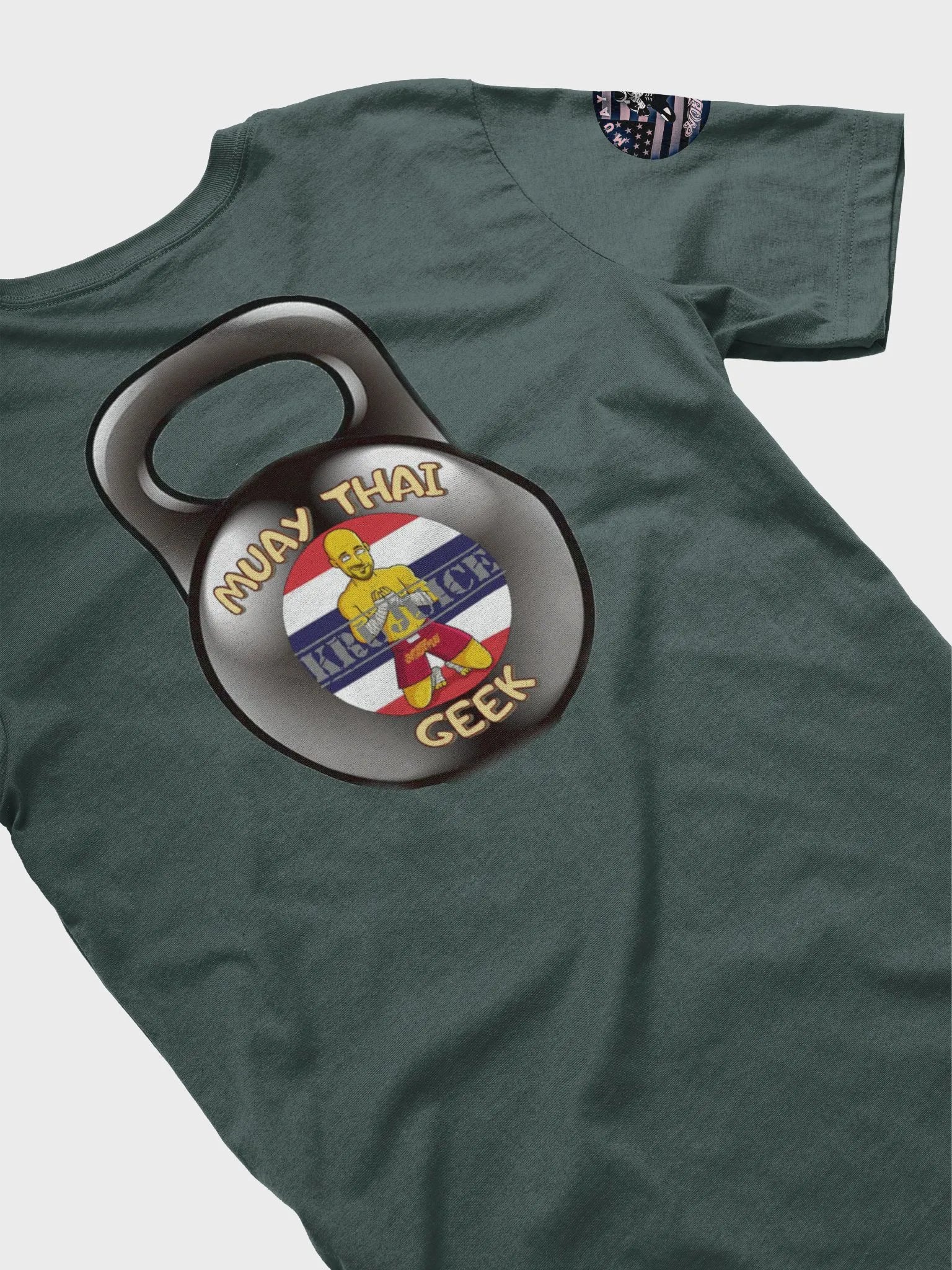 Muay Thai Geek Kettlebell Dark Green, Soft Tee product image (4)