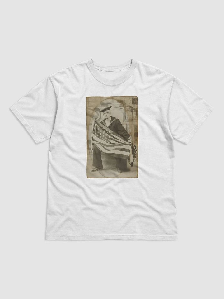 Sailor Holding American Flag By Unknown (c. 1910) - T-Shirt product image (1)