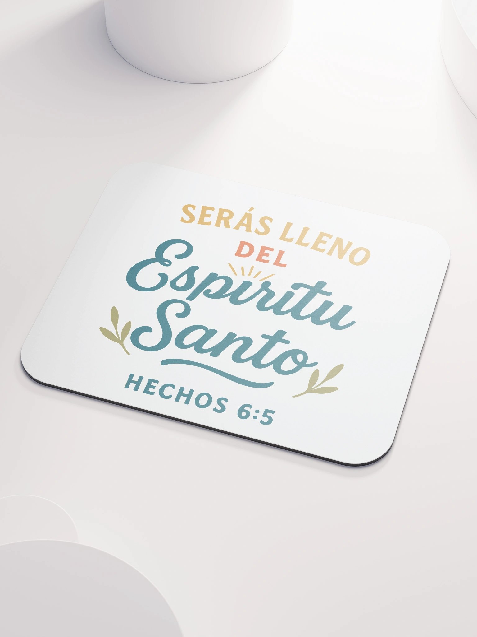Faith Mouse Pad – “Serás Lleno del Espíritu Santo” – Spanish Christian Design product image (3)