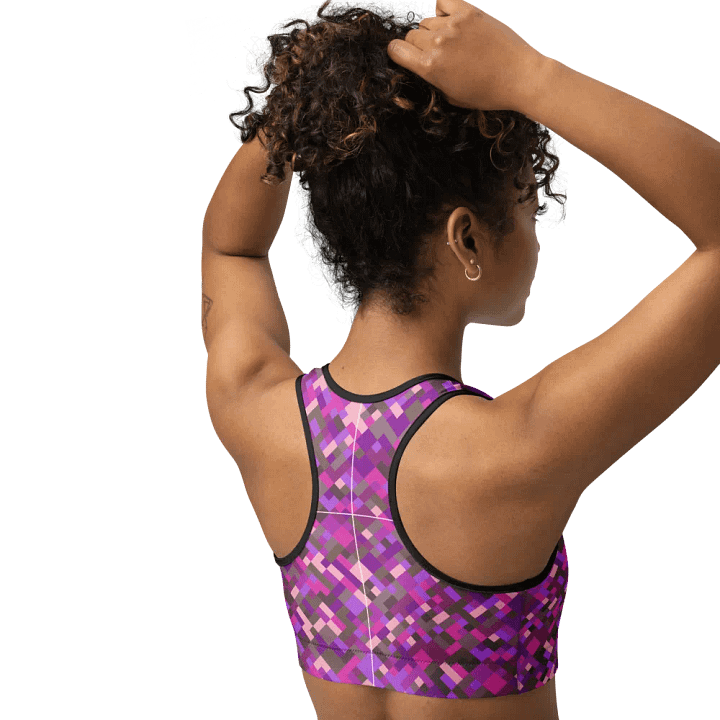 Colorful Mosaic Pattern Sports Bra - v5 product image (2)