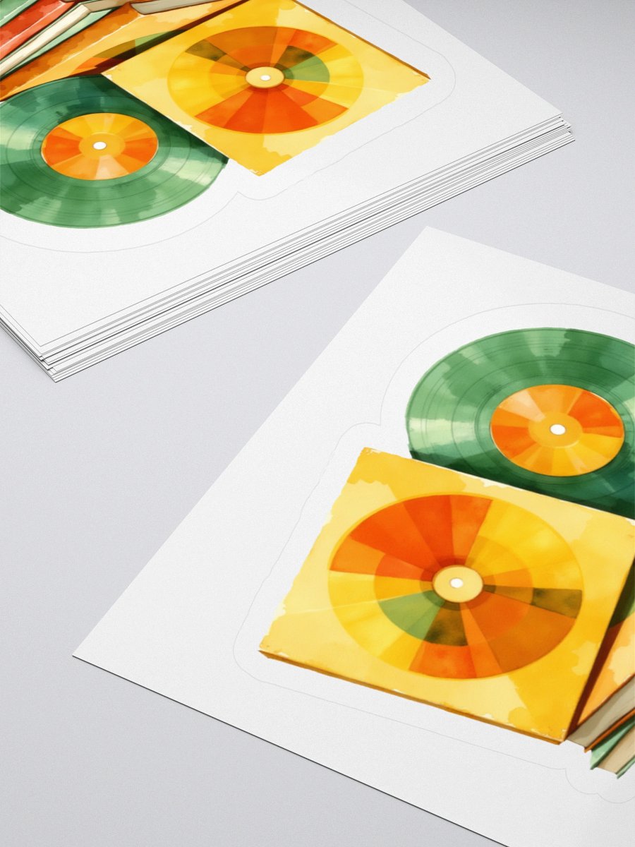 Vinyl Record and Books Kiss Cut Stickers product image (10)