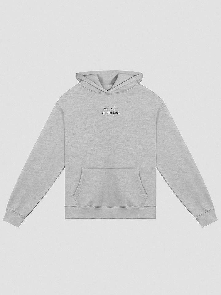 narcissist. oh, and icon. WHITE EMBROIDERED OVERSIZED HOODIE product image (1)