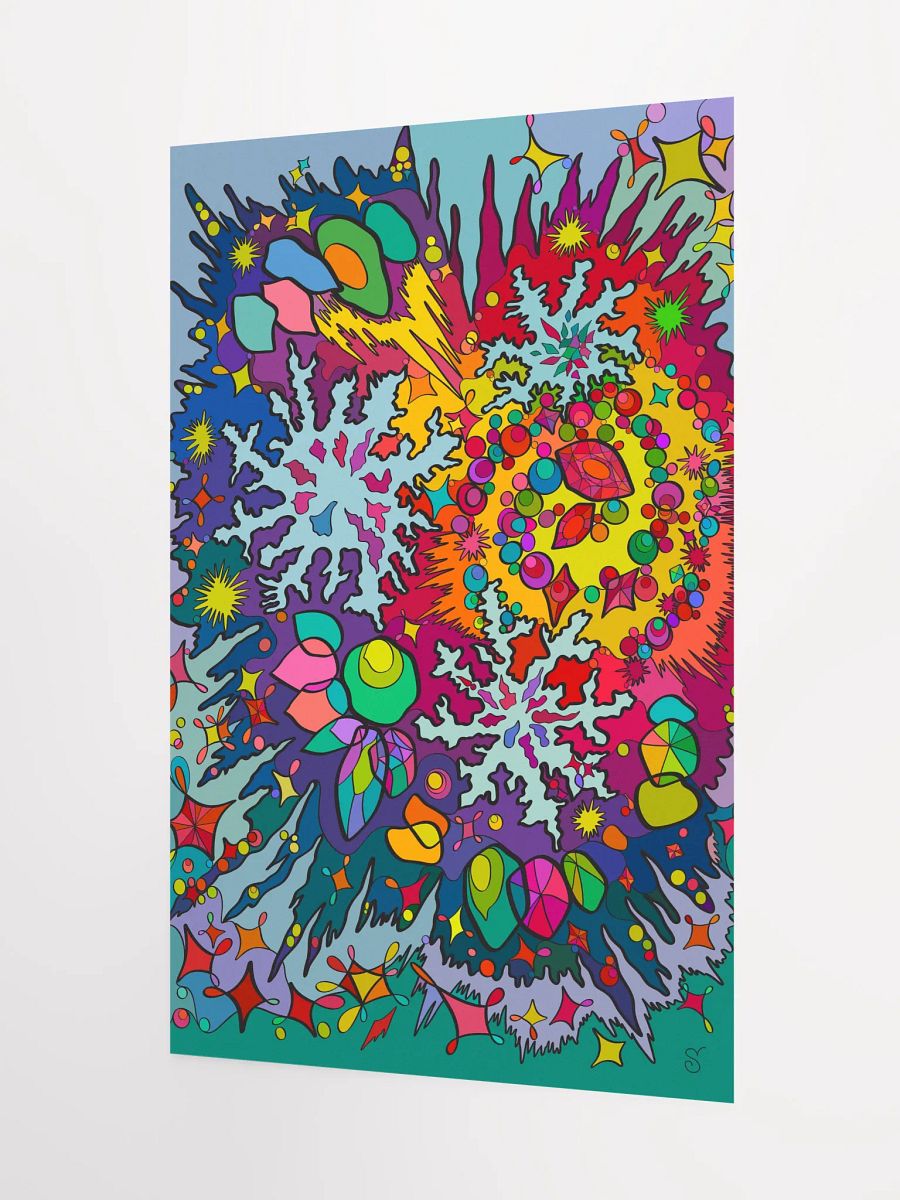 Vibrant Abstract Fusion Poster -Snowflakes product image (3)