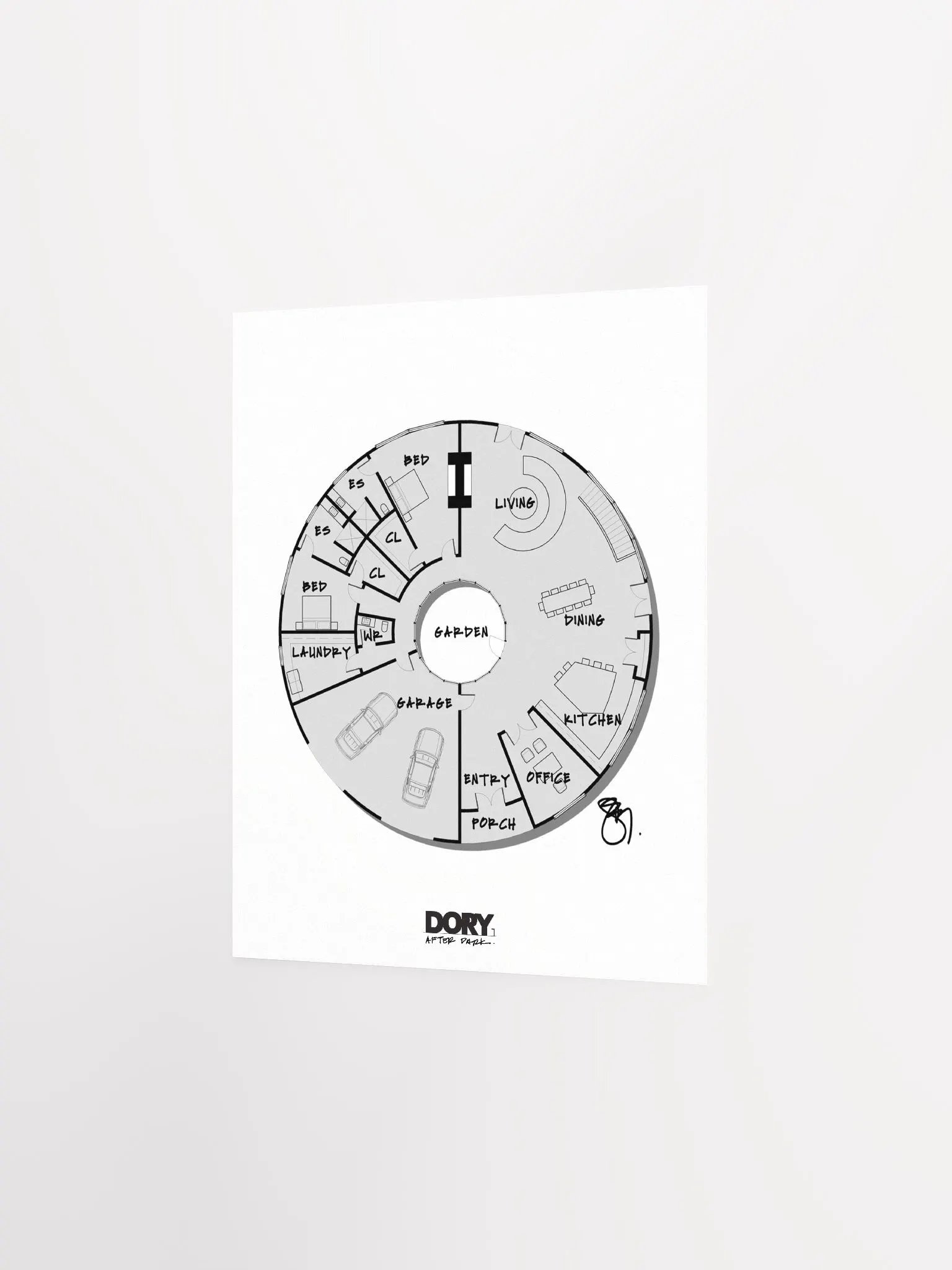 Alphabet Floor Plan Poster - O product image (2)