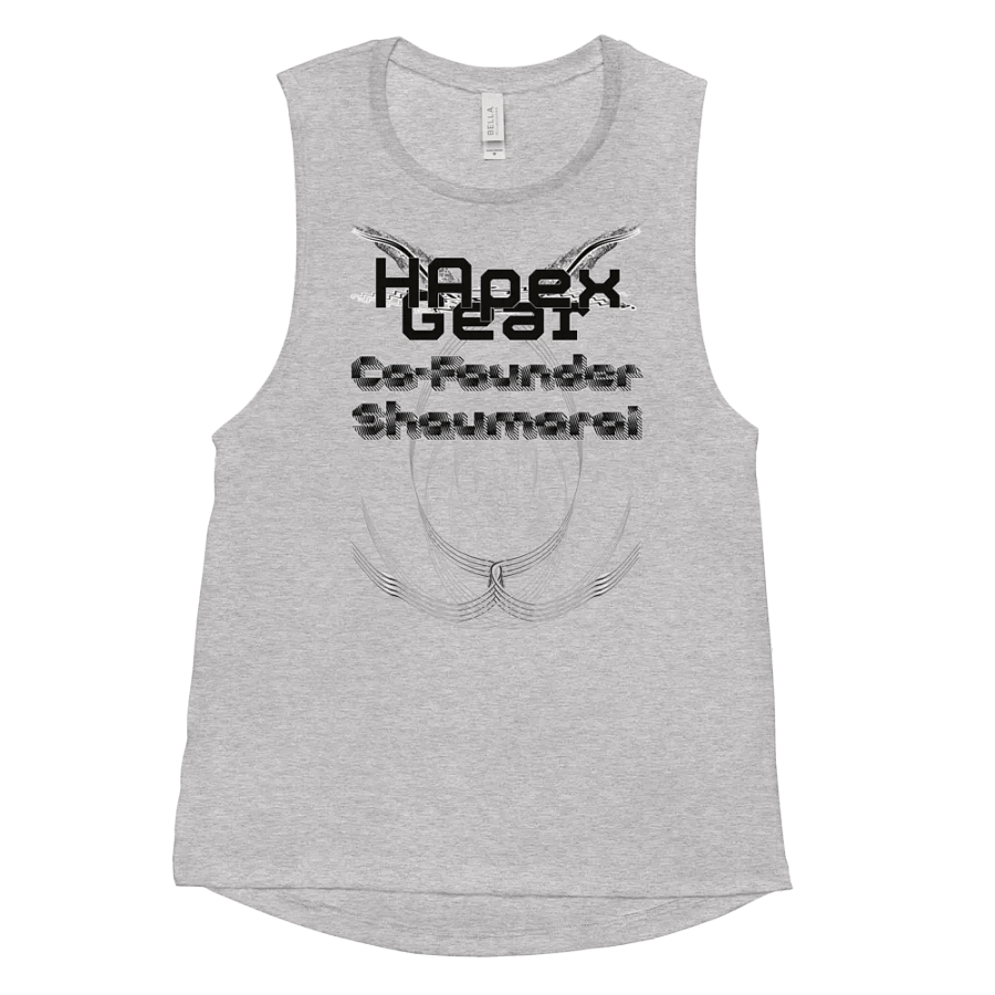 Women's Flowy Muscle Tank - Co Founder Shaumarai - Black HApex Gear Black Logo product image (11)