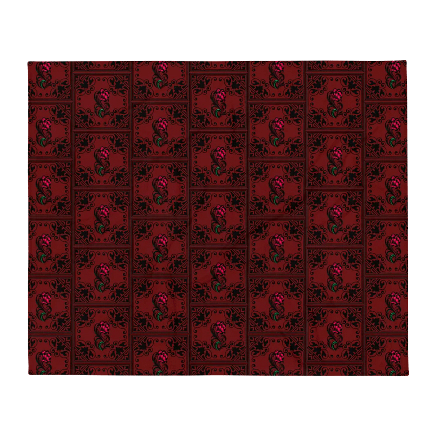 Crimson Paisley Fuzzy Throw Blanket product image (3)