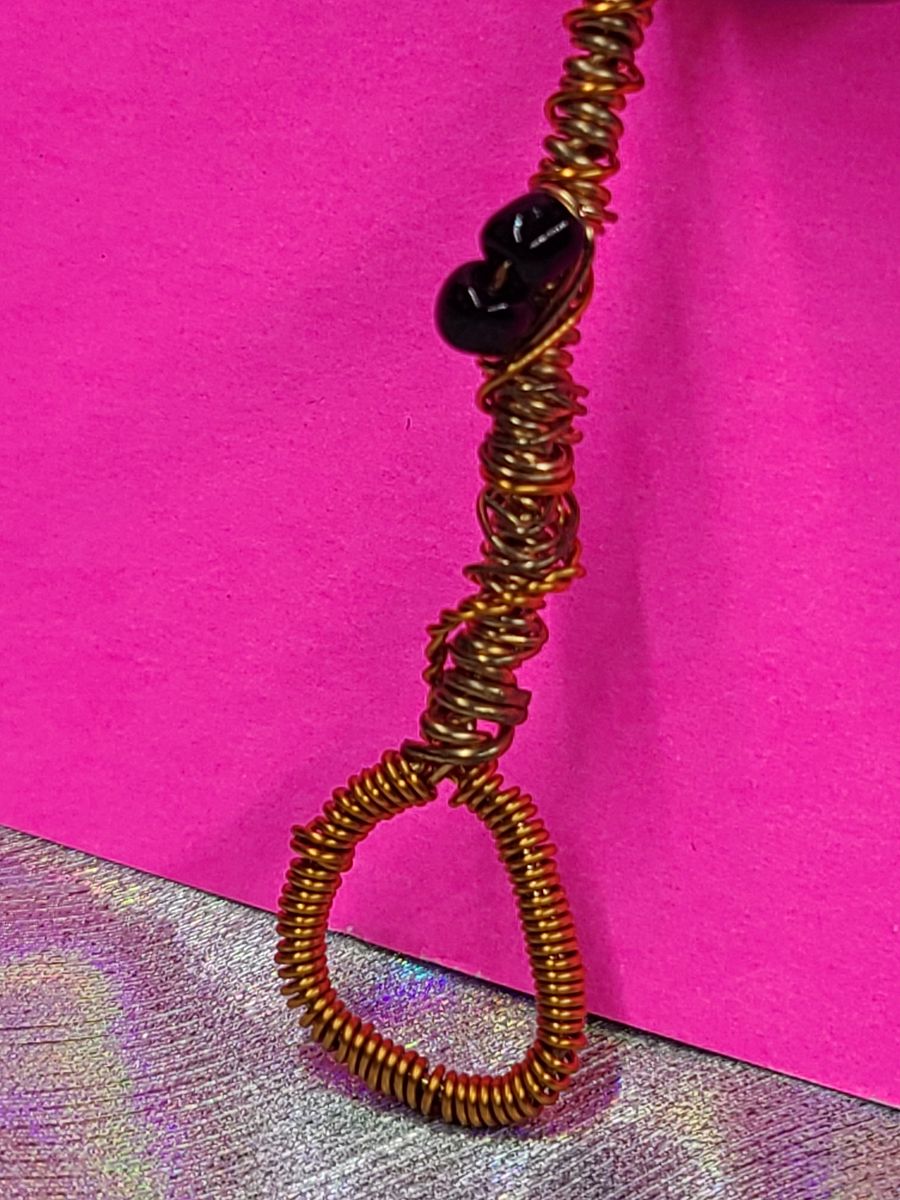 Lucky Black Cat Handmade Bubble Wand - wire wrapped pendant product image (4)