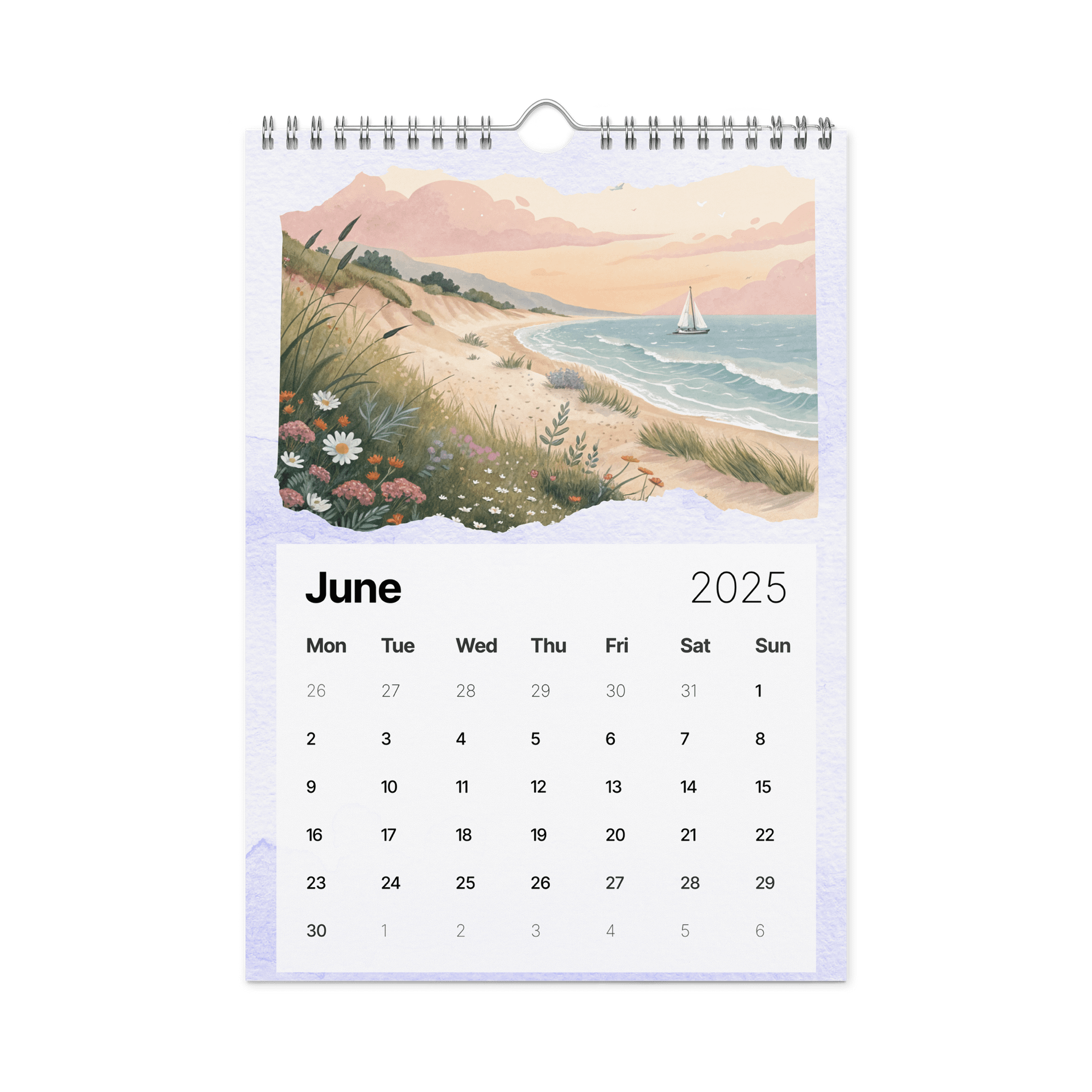 WATERCOLOR SEASONAL SCENES WALL CALENDAR 2026 product image (8)