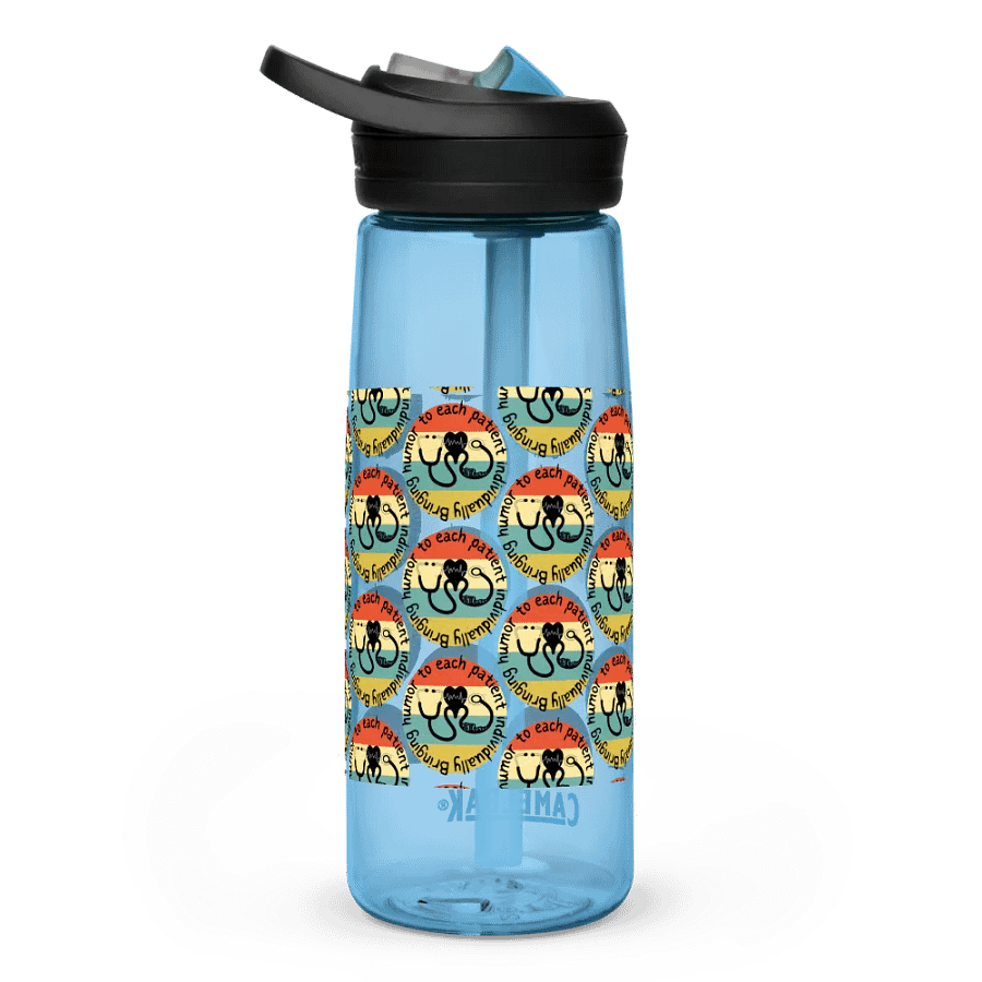 Bringing humor to each patient individually Repeating Pattern Water Bottle product image (19)