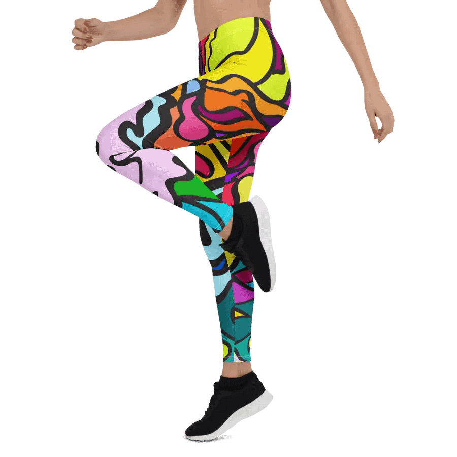 Vibrant Swirl All-Over Leggings - Wave at Sunset product image (4)