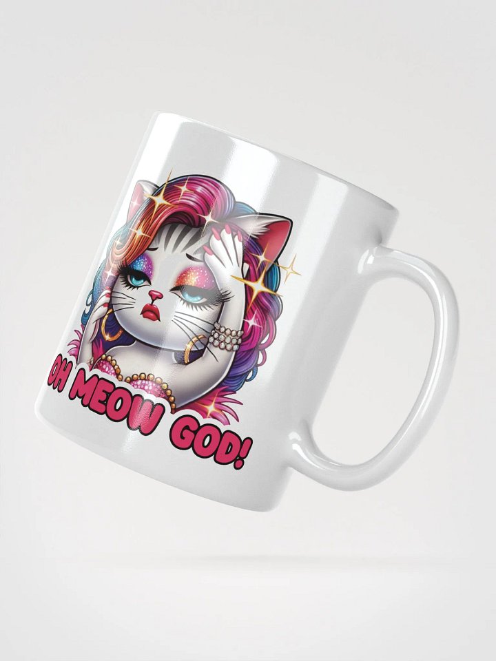 Oh Meow God! White Glossy Mug product image (6)