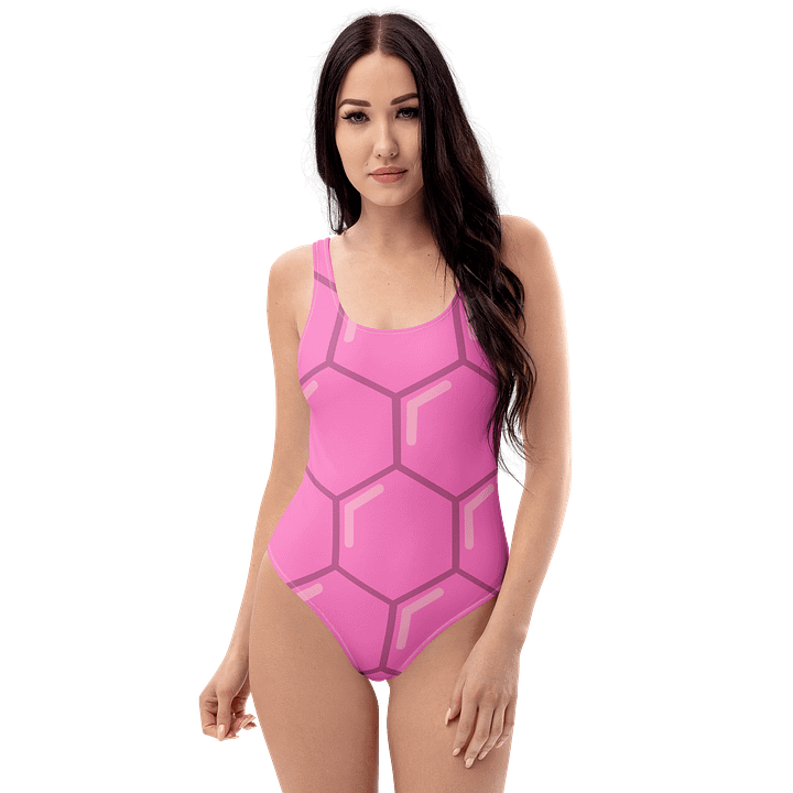 Pink Hexagon One-Piece Swimsuit product image (2)