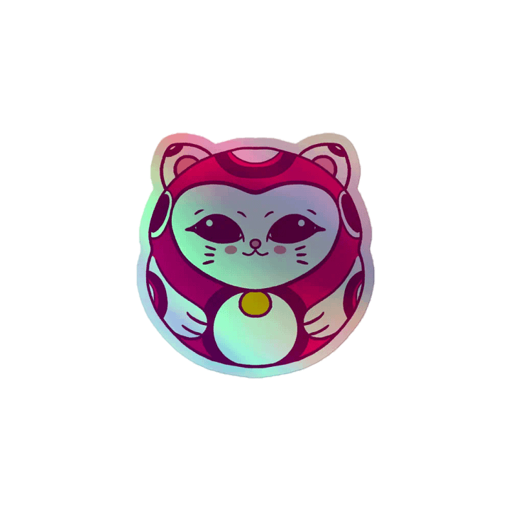 Daruma Charm - Pink - Sticker product image (1)