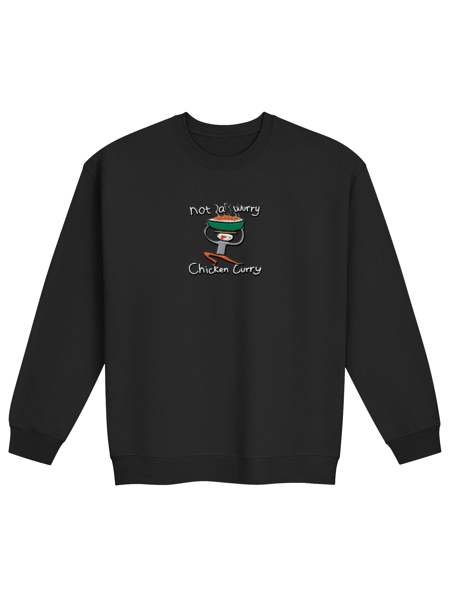 Embroidered Not a Wurry Chicken Curry Sweatshirt product image (1)