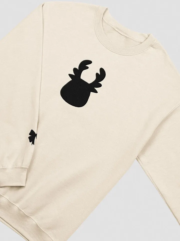 Dark Reindeer and Bow Embroidered Sweatshirt product image (2)