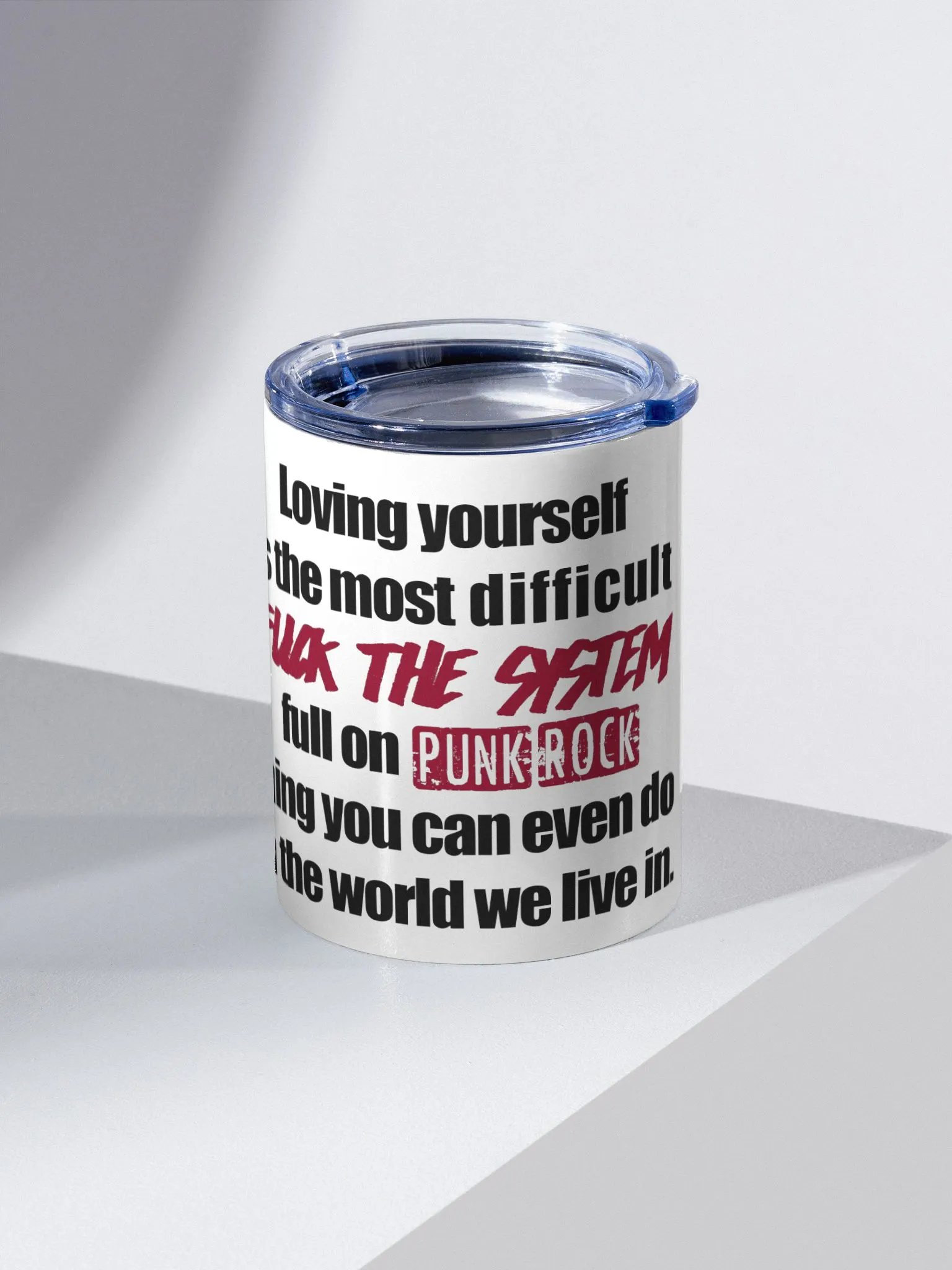 Loving Yourself 10oz Tumbler (Black & Red) product image (2)