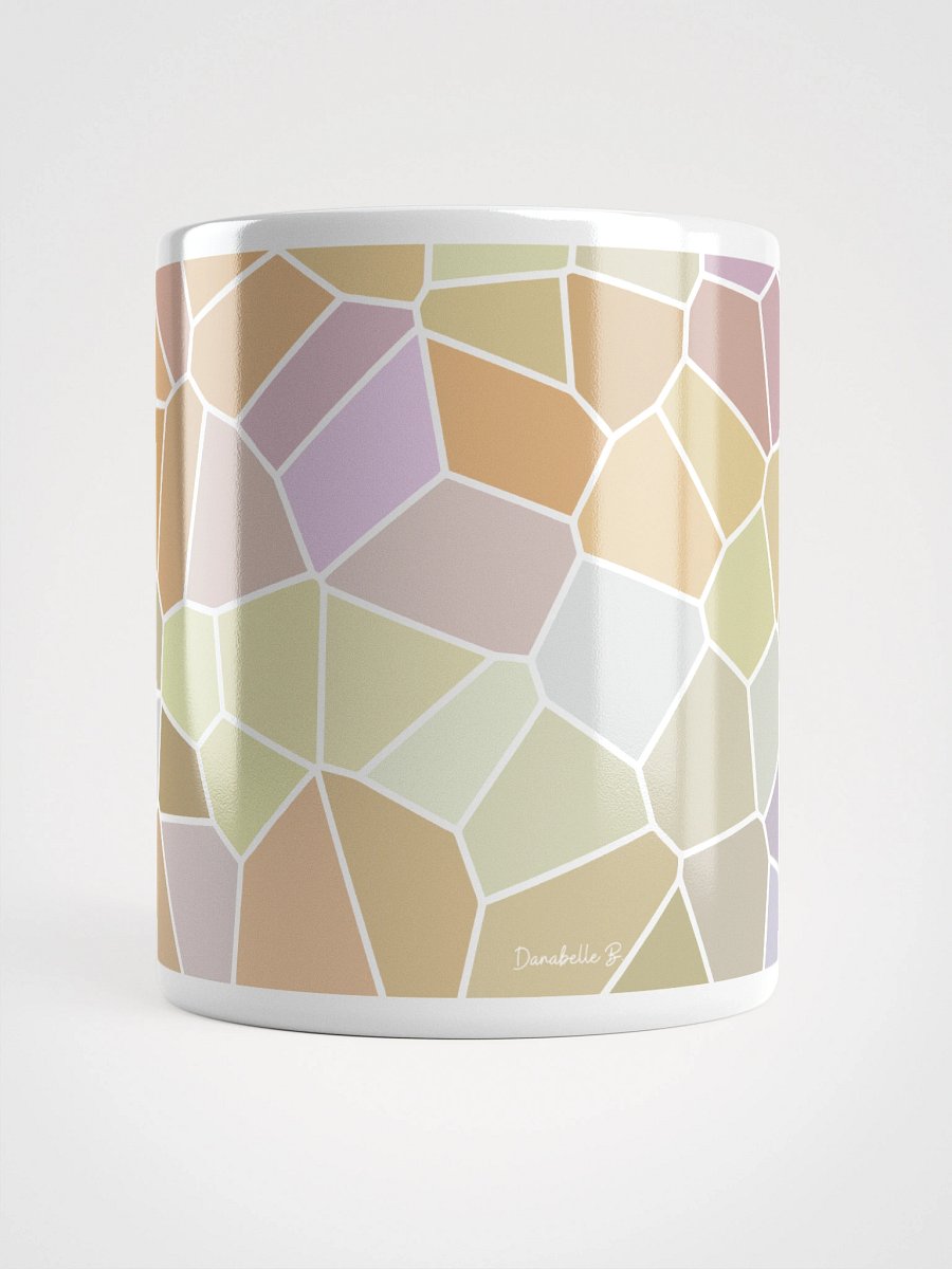 Mug Blanc Mozaïque Duna - Design Géométrique Rétro Chic - Cadeau Déco product image (5)