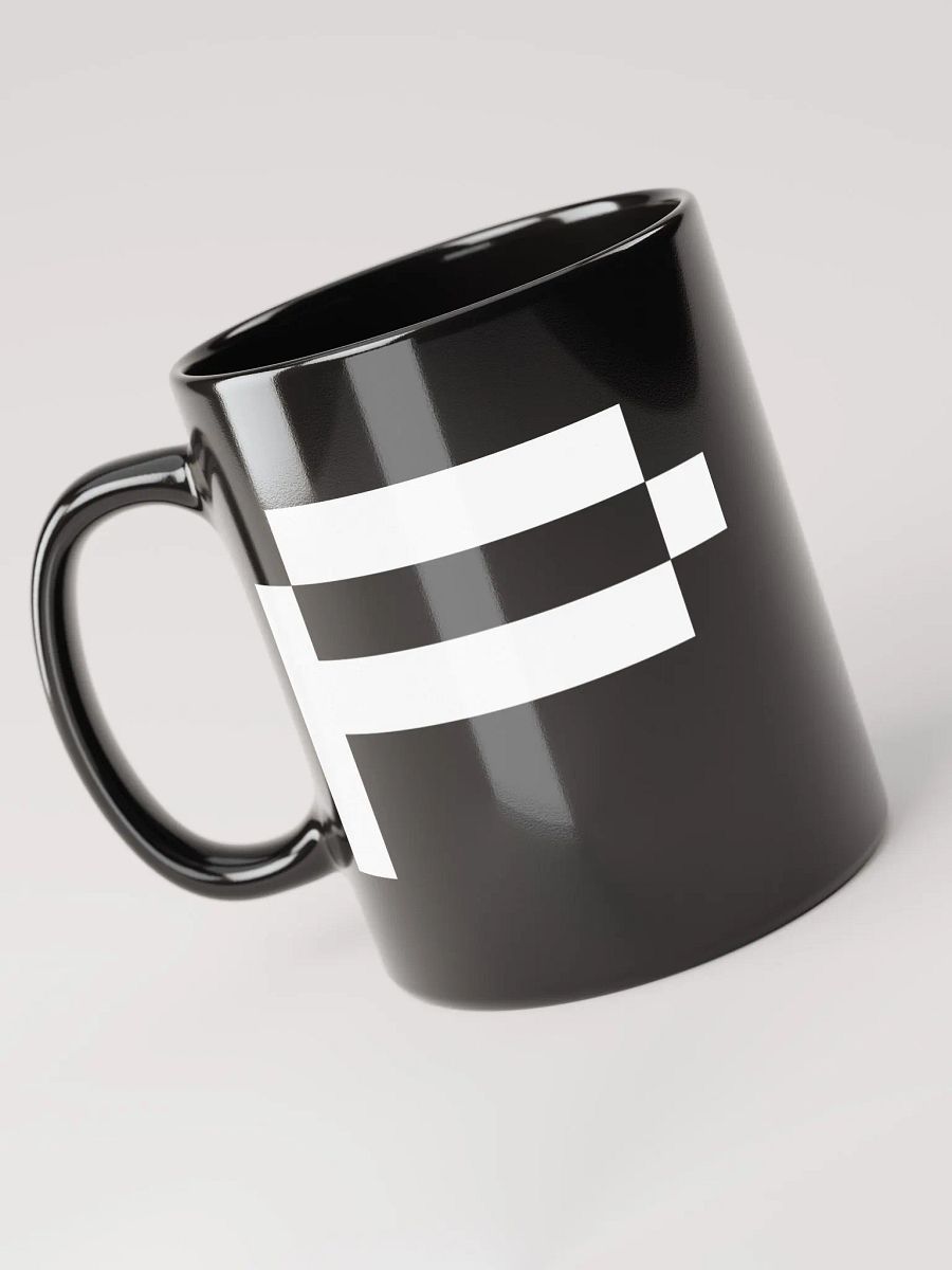 Pix Stitch 'P' Black Glossy Mug product image (5)