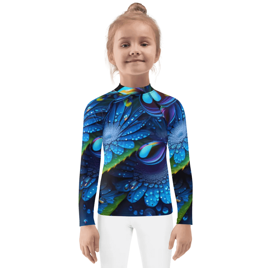 Kawaiikitten Exclusive Premium DewDrop Surfing Ocean Rash Guard Full Sleeved T-Shirt product image (7)