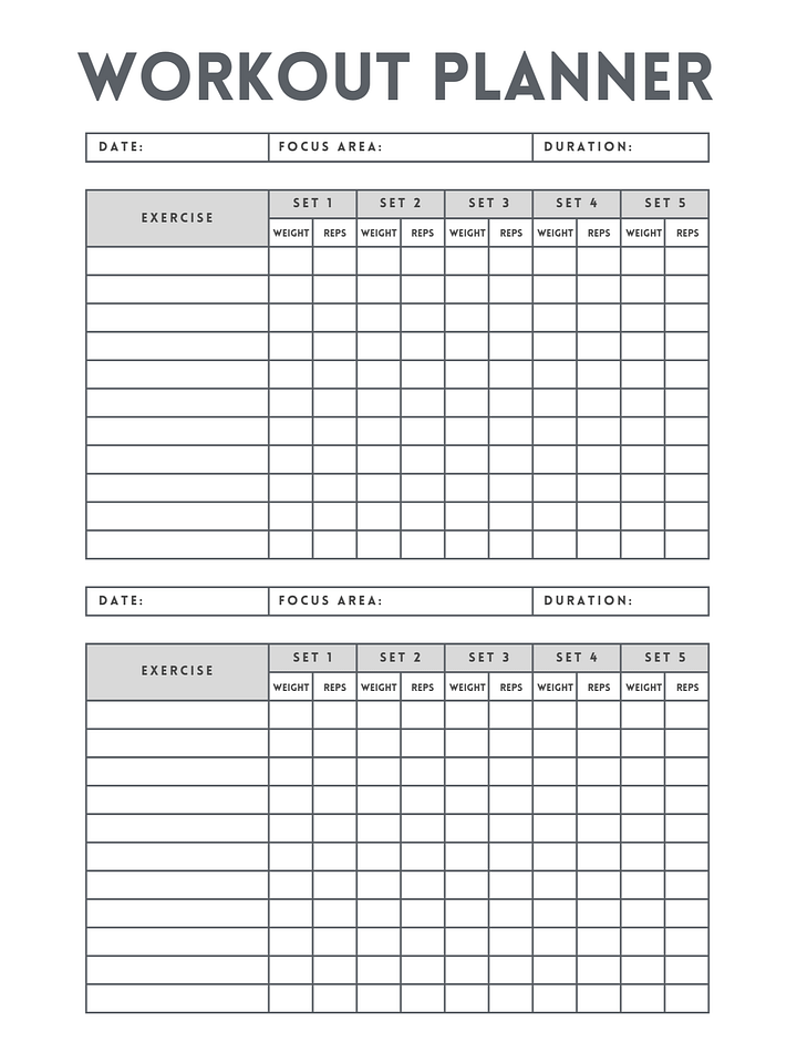 Workout Logbook Exercise Tracker Fitness Log Training Journal Workout Planner product image (1)