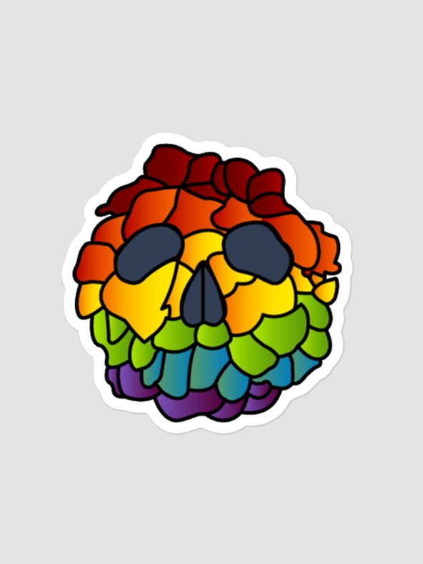 RoseyDave Rainbow Rose Kiss Cut Stickers product image (1)