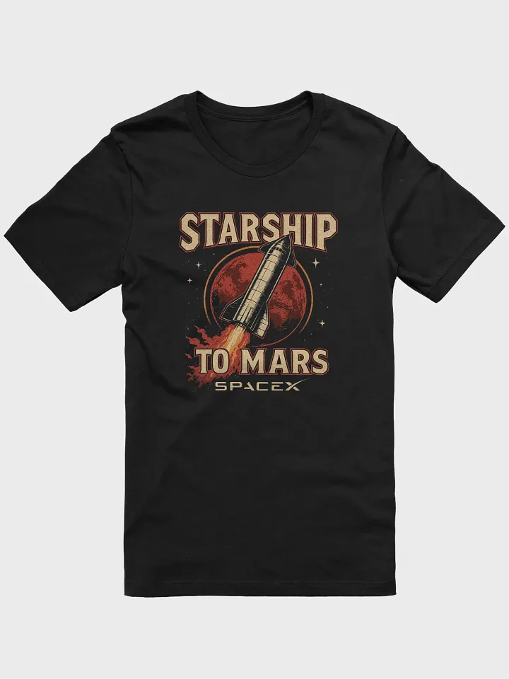SpaceX Starship to Mars T-Shirt – Vintage Rocket Launch Graphic Tee for Space Fans product image (1)